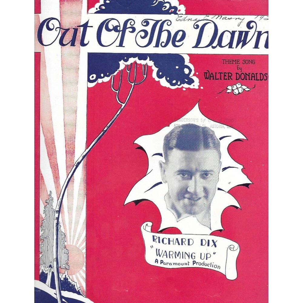 Out of the Dawn 1928 Sheet Music Walter Donaldson Richard Dix Photo7